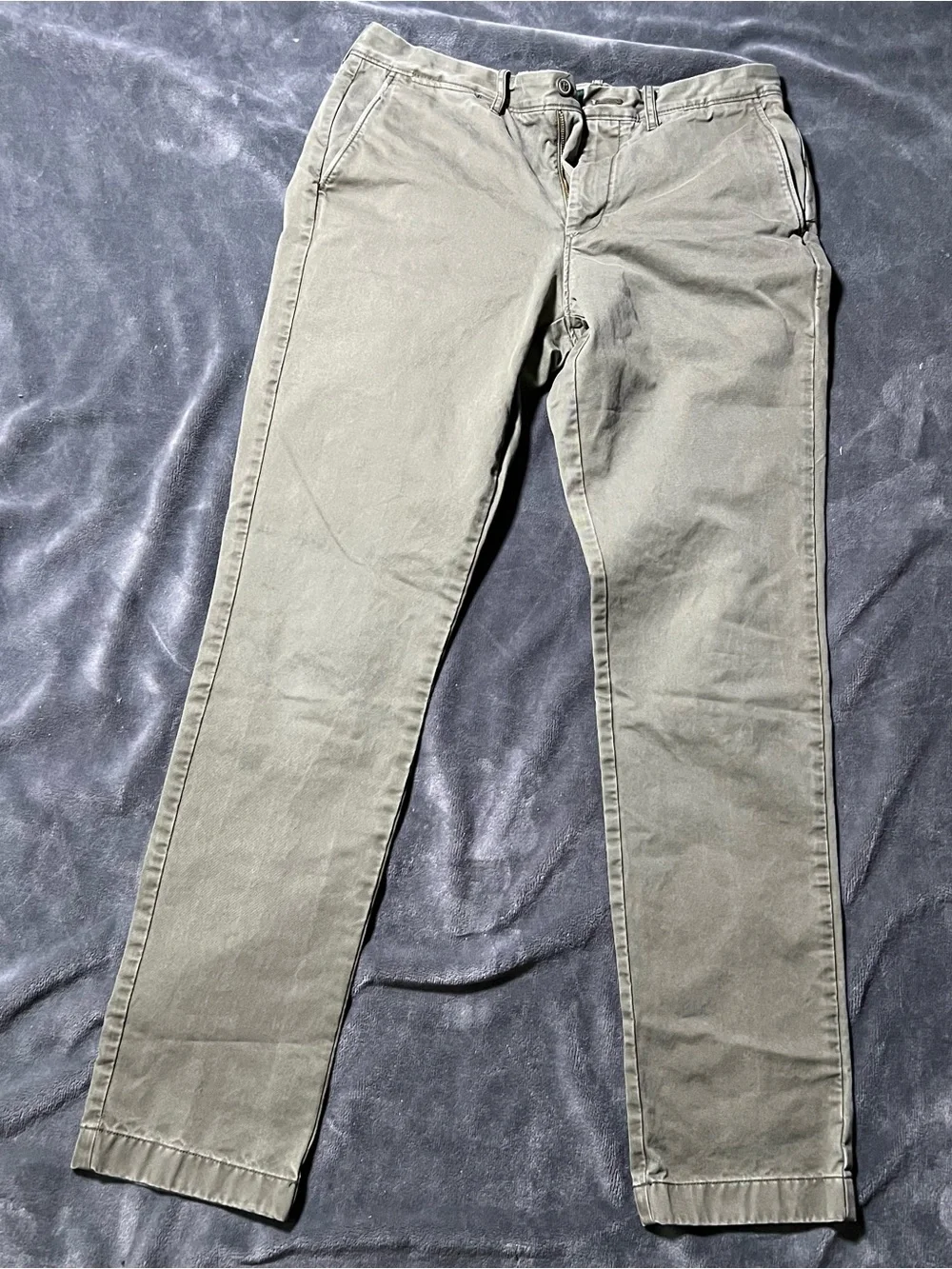 J Crew Oarsman Pants Mens 32x34 Olive Green Chino Classic 770 Straight Always